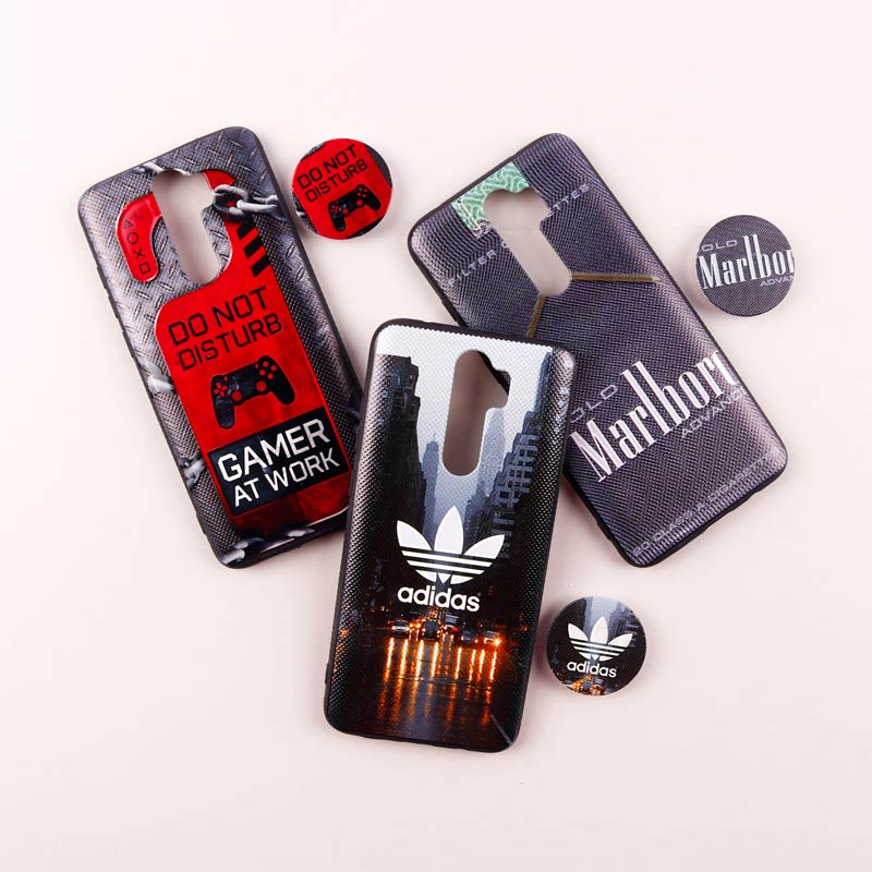 قاب فانتزی طرحدار پسرانه محافظ لنزدار + پاپ سوکت Xiaomi Redmi Note 8 Pro سری R