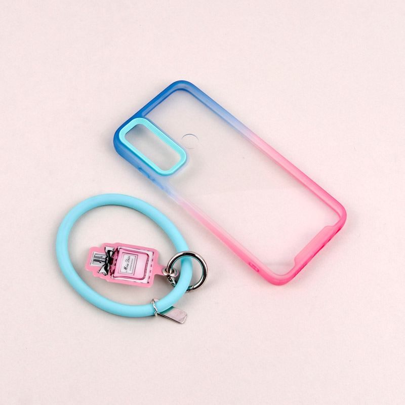 قاب PC شفاف دو رنگ + بند آویز Xiaomi Redmi Note 8