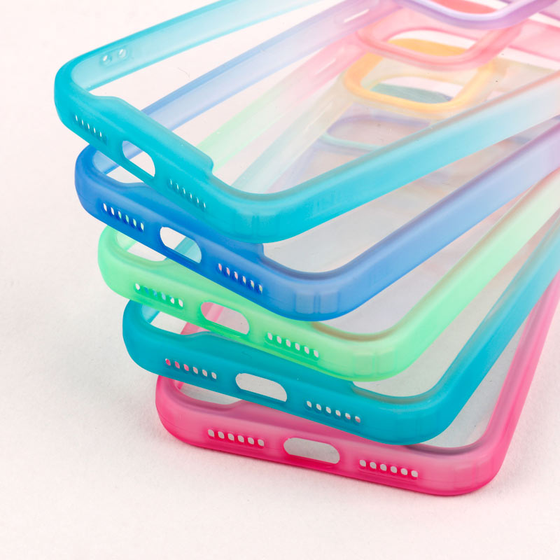 قاب PC شفاف دو رنگ + بند آویز iPhone 11
