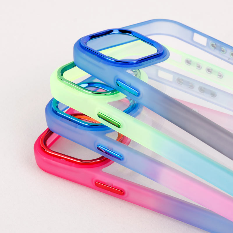 قاب PC شفاف متال ایرون دو رنگ iPhone 12