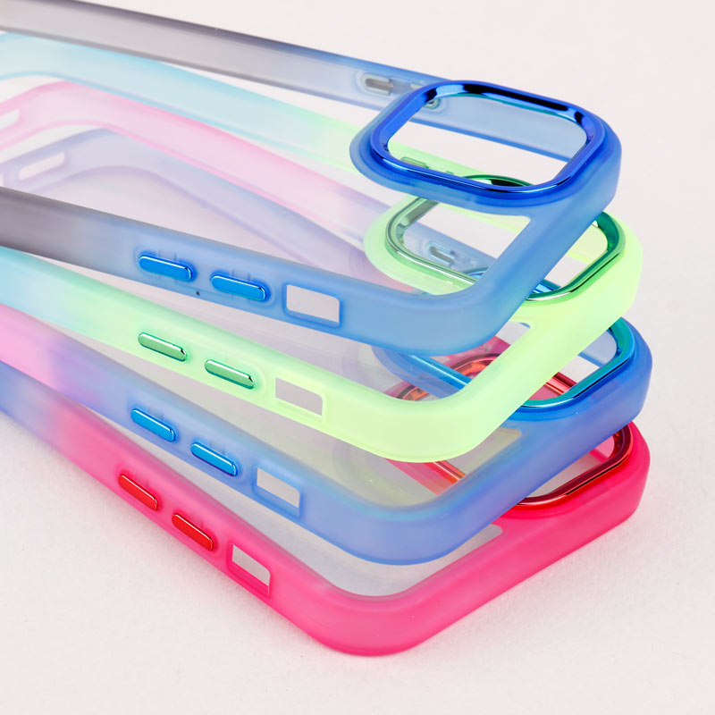 قاب PC شفاف متال ایرون دو رنگ iPhone 12