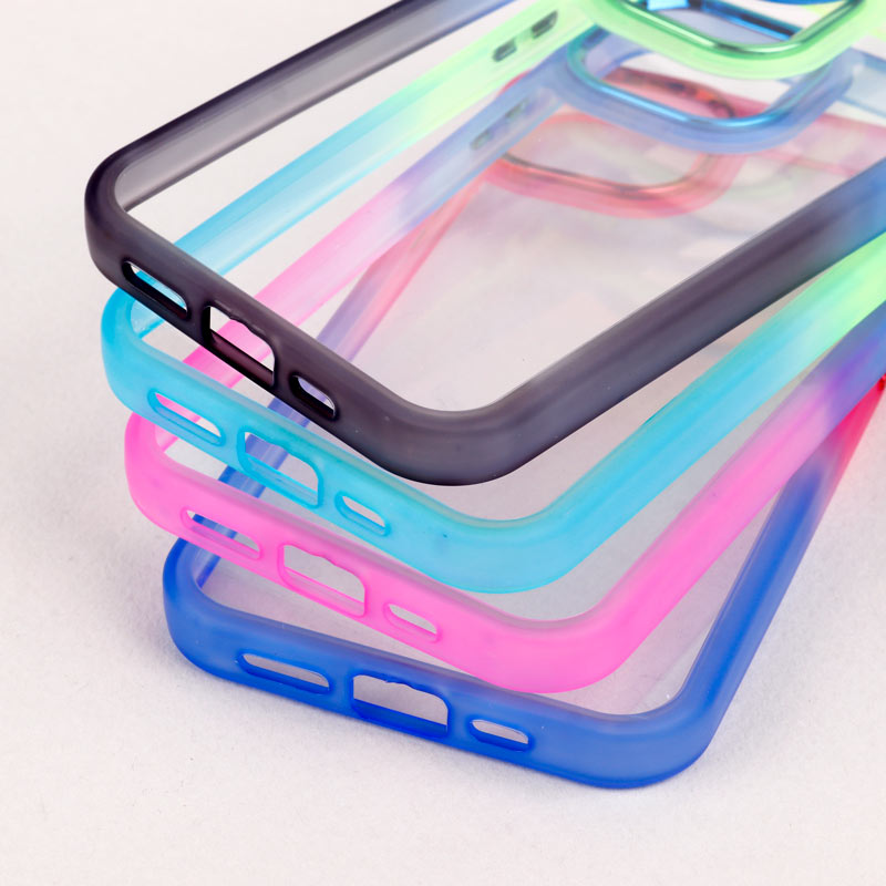 قاب PC شفاف متال ایرون دو رنگ iPhone 12