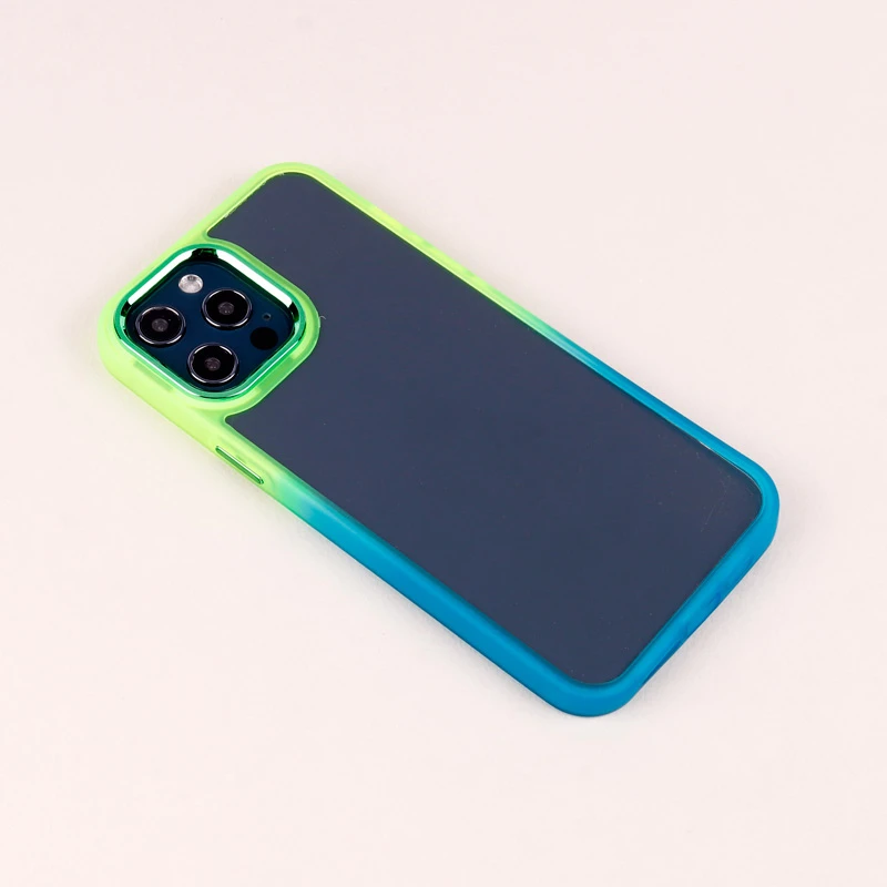 قاب PC شفاف متال ایرون دو رنگ iPhone 12 Pro Max