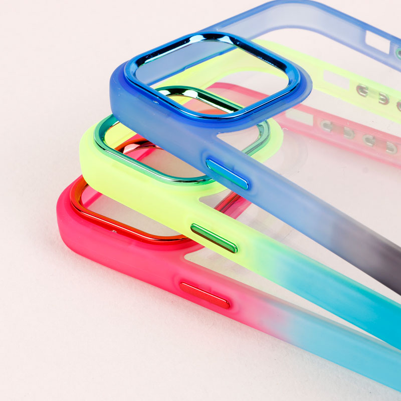قاب PC شفاف متال ایرون دو رنگ iPhone 12 Pro Max