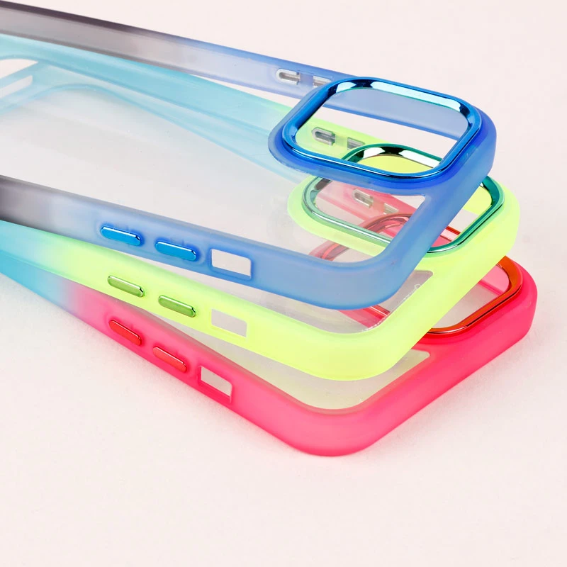 قاب PC شفاف متال ایرون دو رنگ iPhone 12 Pro Max