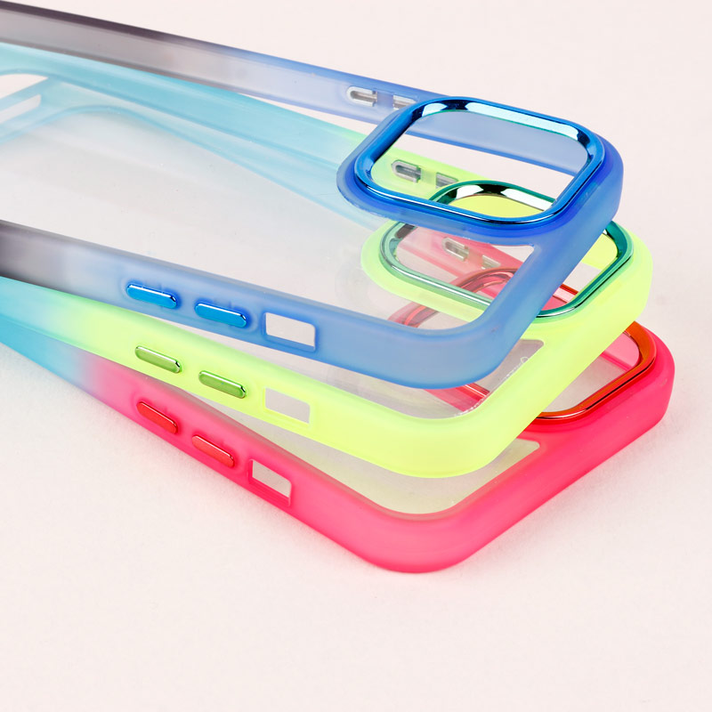 قاب PC شفاف متال ایرون دو رنگ iPhone 12 Pro Max