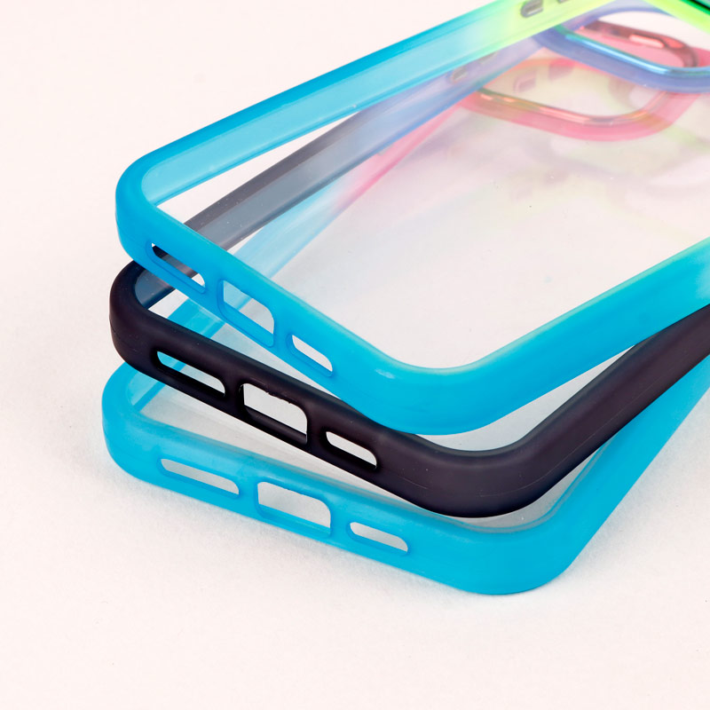 قاب PC شفاف متال ایرون دو رنگ iPhone 12 Pro Max