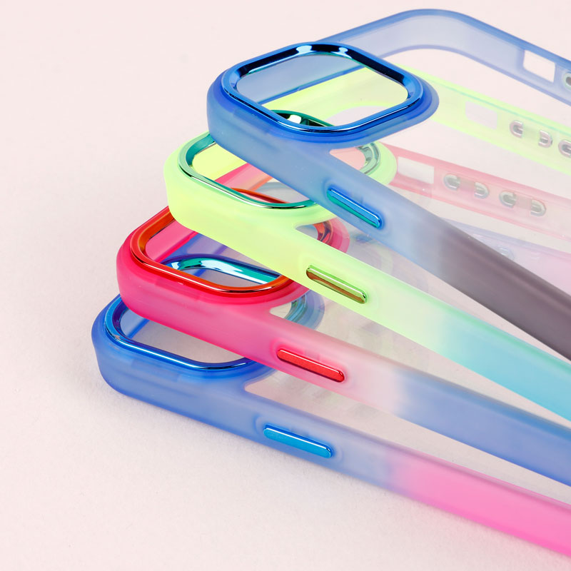 قاب PC شفاف متال ایرون دو رنگ iPhone 13