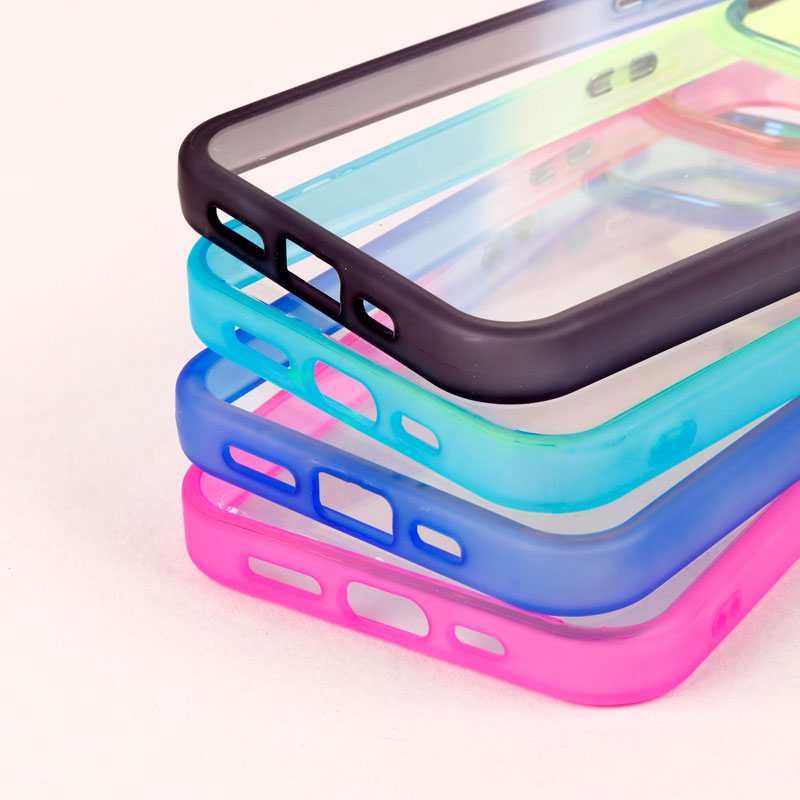 قاب PC شفاف متال ایرون دو رنگ iPhone 13
