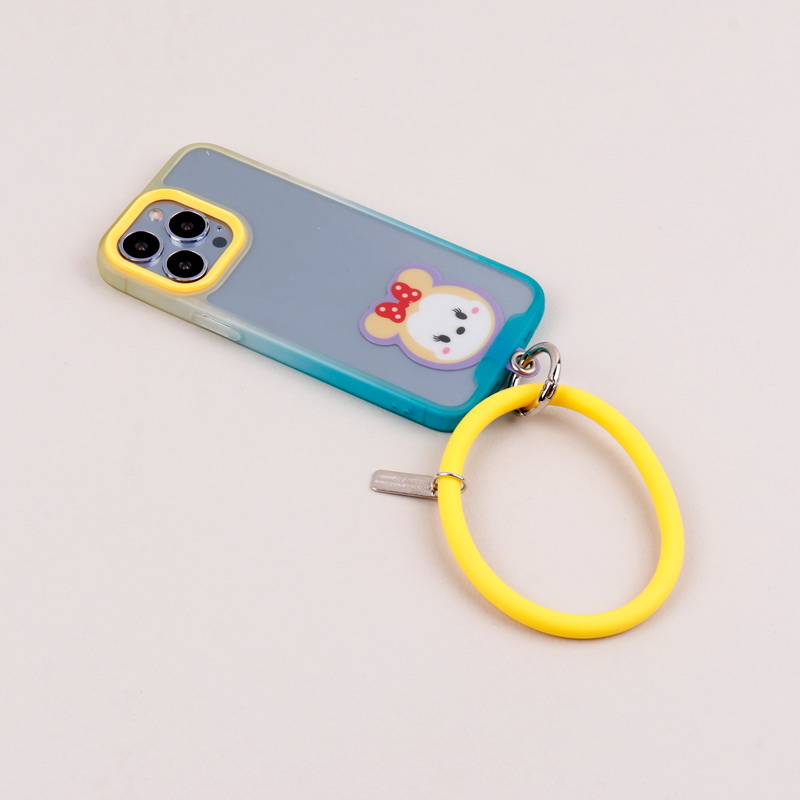 قاب PC شفاف دو رنگ + بند آویز iPhone 13 Pro
