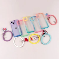 قاب PC شفاف دو رنگ + بند آویز iPhone 14