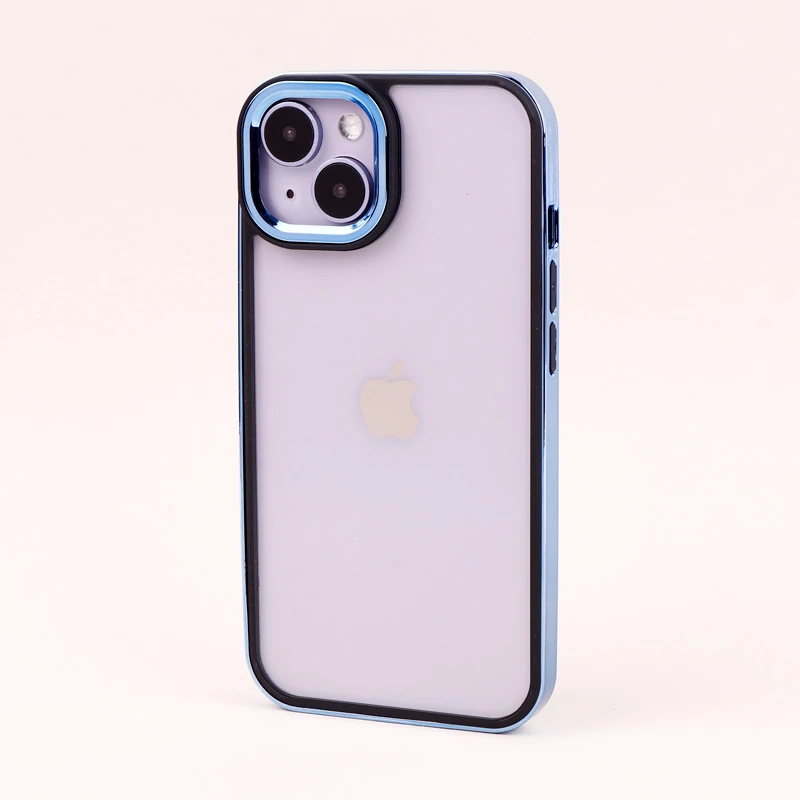 قاب PC متال ایرون New Skin دور رنگی پشت شفاف iPhone 14