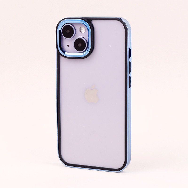 قاب PC متال ایرون New Skin دور رنگی پشت شفاف iPhone 14