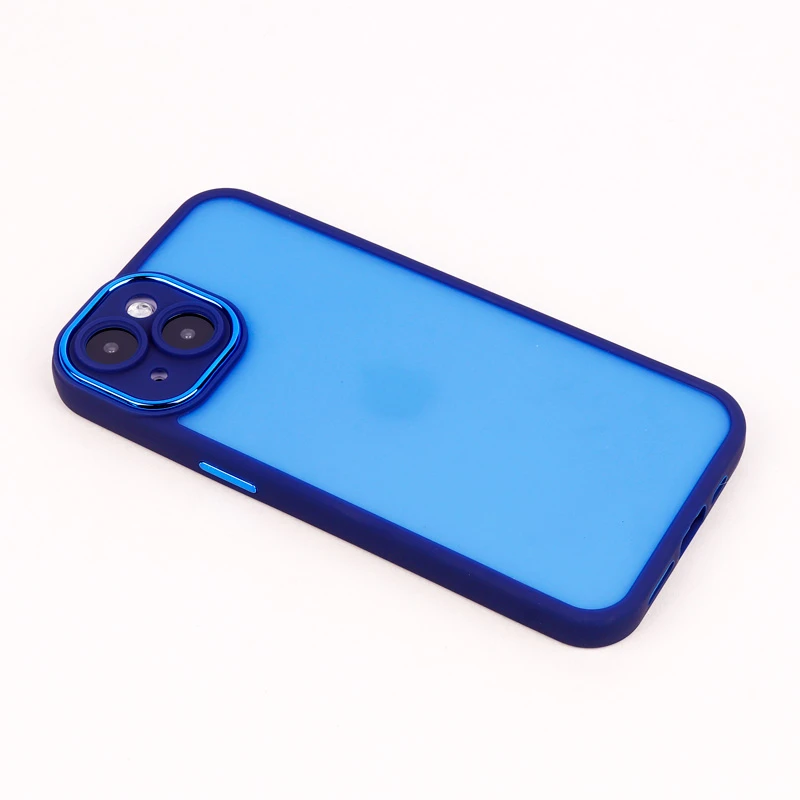 قاب PC آیفون iPhone 14 متال ایرون پشت مات محافظ لنزدار
