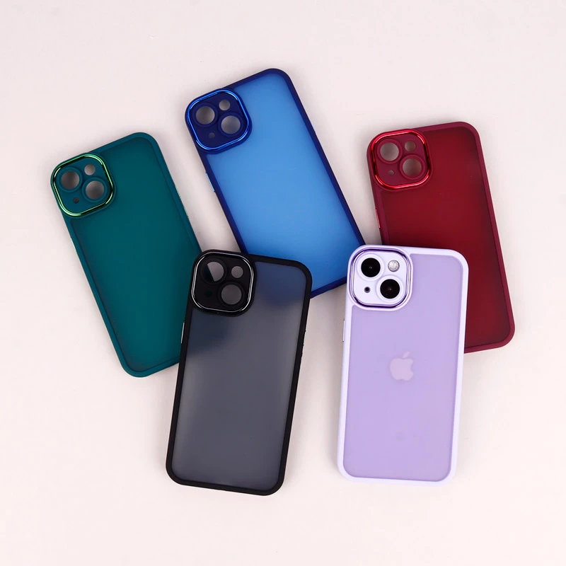 قاب PC آیفون iPhone 14 متال ایرون پشت مات محافظ لنزدار