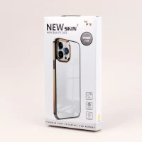 قاب PC متال ایرون New Skin دور رنگی پشت شفاف iPhone 14