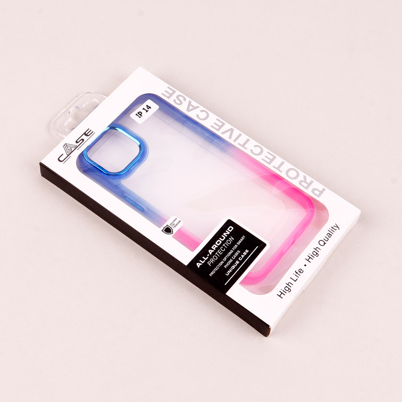 قاب PC شفاف متال ایرون دو رنگ iPhone 14