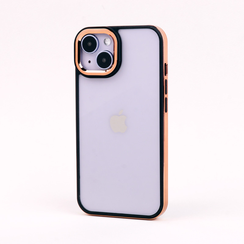 قاب PC متال ایرون New Skin دور رنگی پشت شفاف iPhone 14