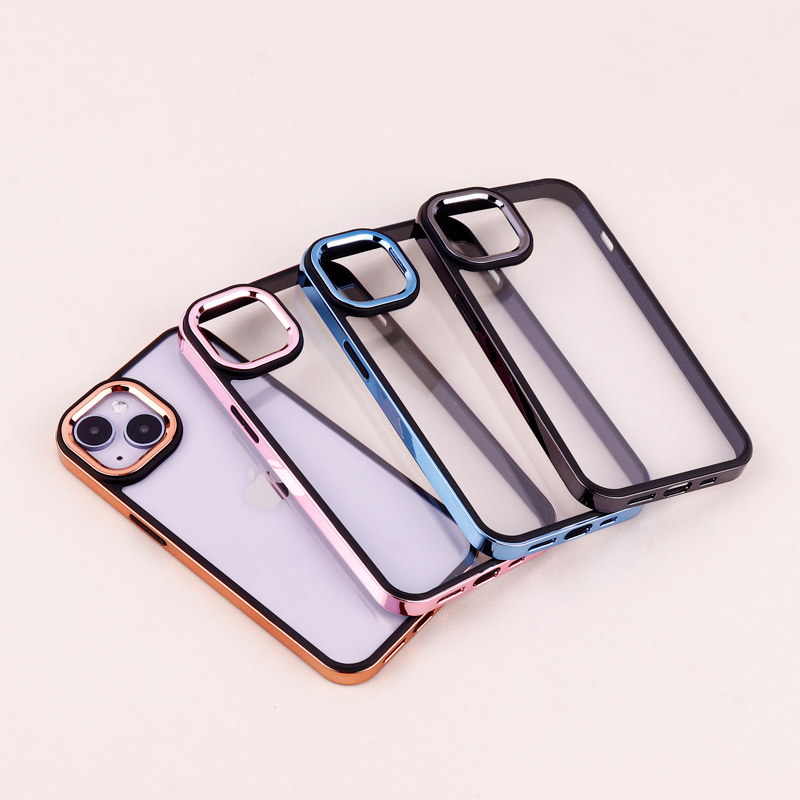 قاب PC متال ایرون New Skin دور رنگی پشت شفاف iPhone 14
