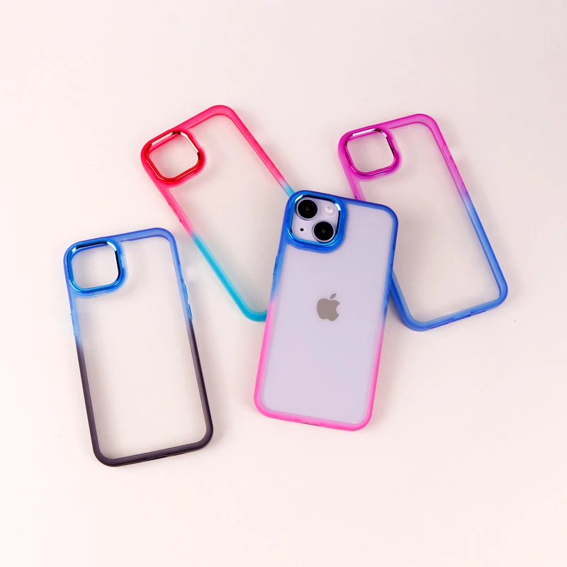 قاب PC شفاف متال ایرون دو رنگ iPhone 14