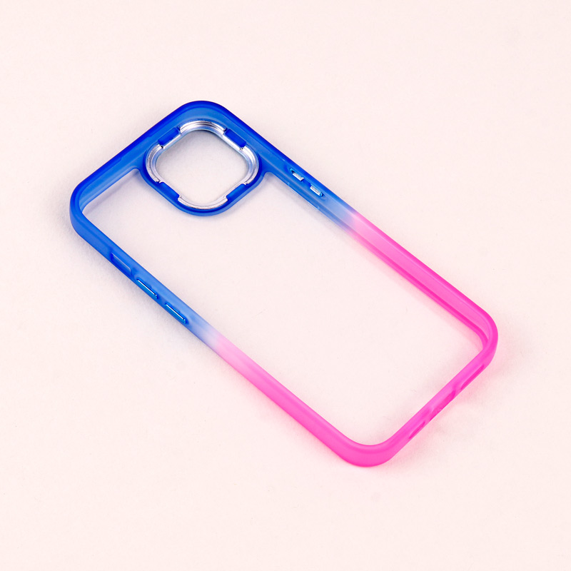 قاب PC شفاف متال ایرون دو رنگ iPhone 14