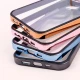 قاب PC متال ایرون New Skin دور رنگی پشت شفاف iPhone 14