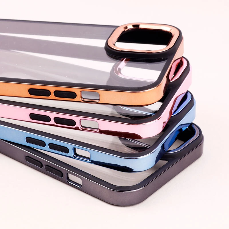 قاب PC متال ایرون New Skin دور رنگی پشت شفاف iPhone 14