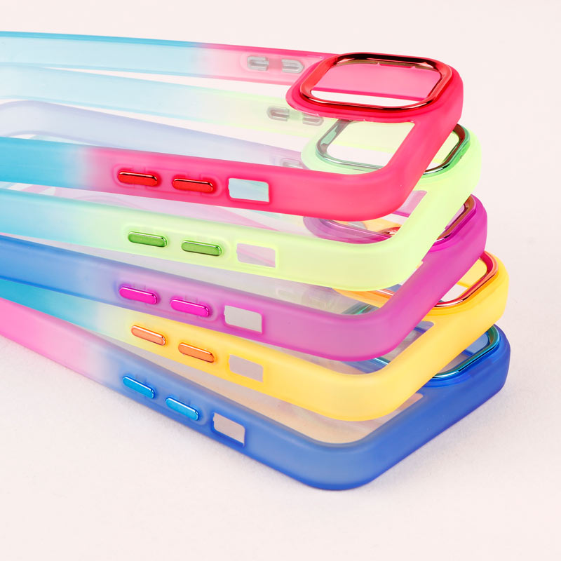 قاب PC شفاف متال ایرون دو رنگ iPhone 14