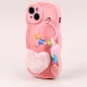 قاب فانتزی محافظ لنزدار iPhone 14 + آویز Yocorol صورتی