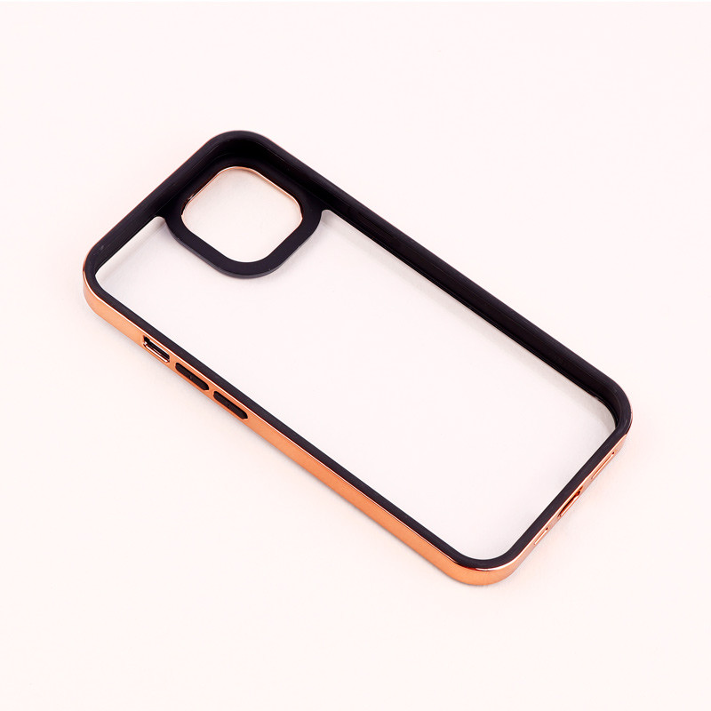 قاب PC متال ایرون New Skin دور رنگی پشت شفاف iPhone 14