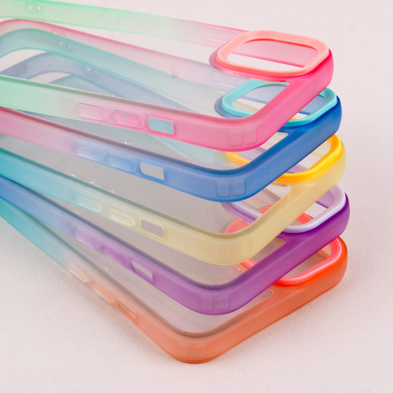 قاب PC شفاف دو رنگ + بند آویز iPhone 14 Plus