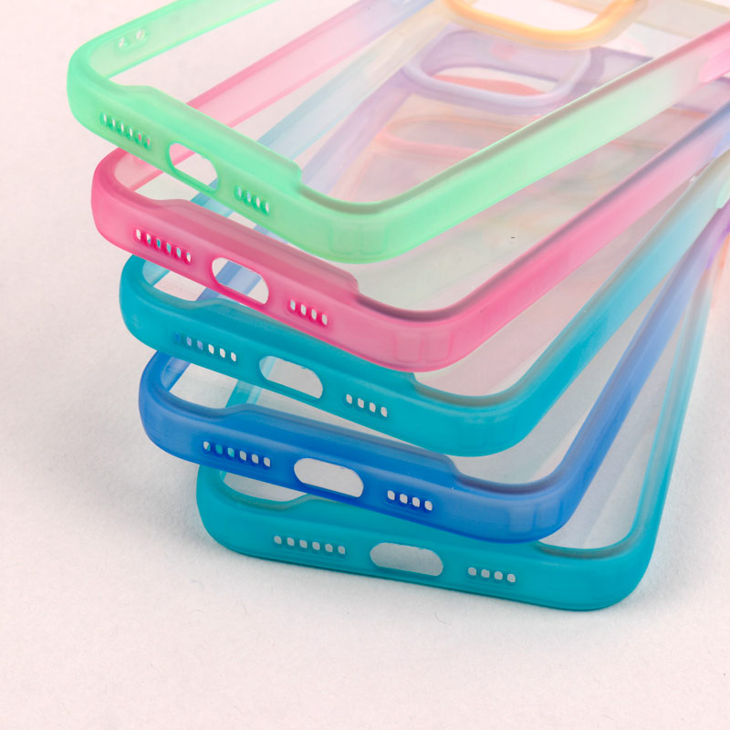 قاب PC شفاف دو رنگ + بند آویز iPhone 14 Plus