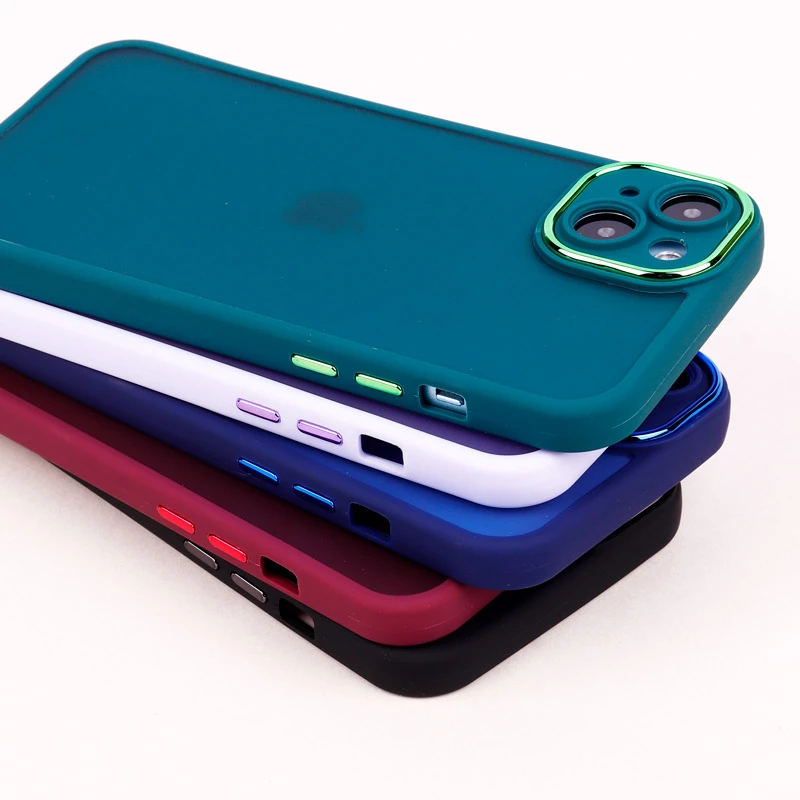 قاب PC آیفون iPhone 14 Plus متال ایرون پشت مات محافظ لنزدار