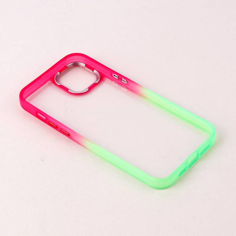 قاب PC شفاف متال ایرون دو رنگ iPhone 14 Plus
