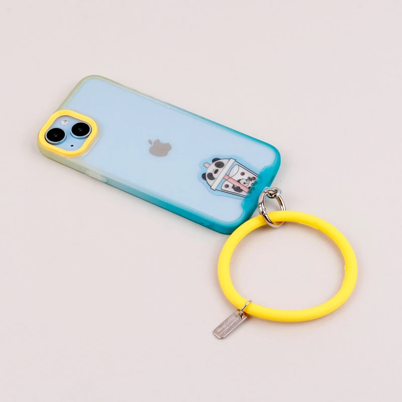 قاب PC شفاف دو رنگ + بند آویز iPhone 14 Plus