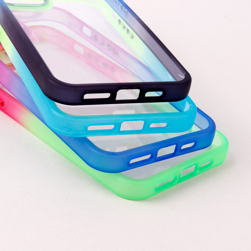 قاب PC شفاف متال ایرون دو رنگ iPhone 14 Plus