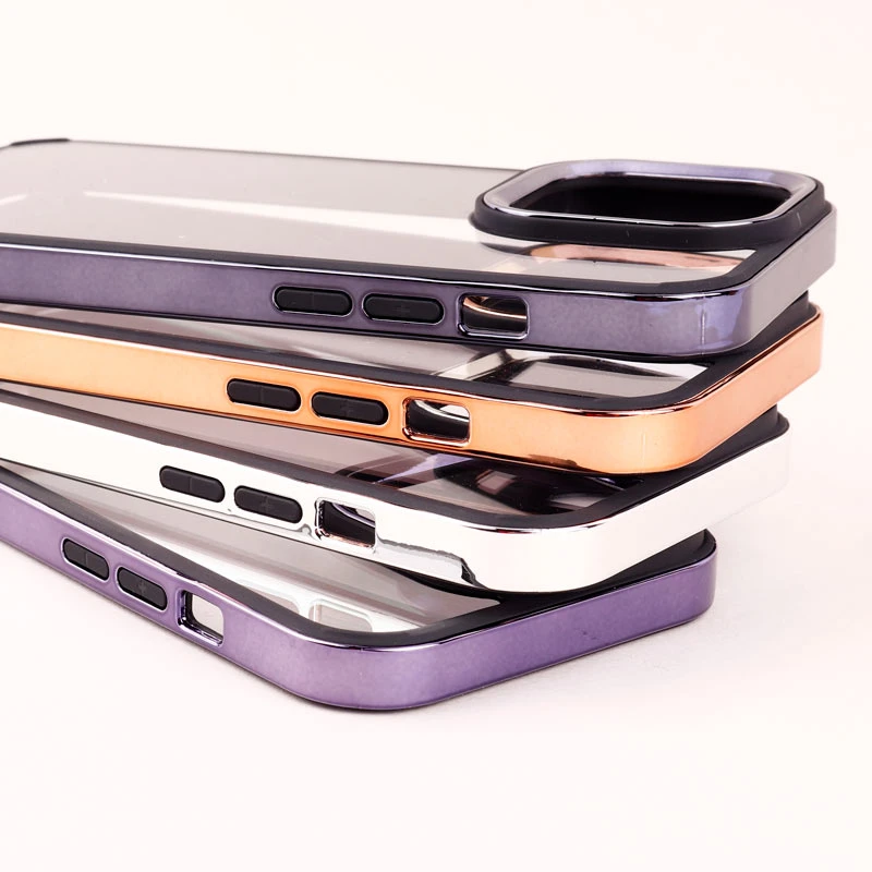 قاب PC متال ایرون New Skin دور رنگی پشت شفاف iPhone 14 Pro