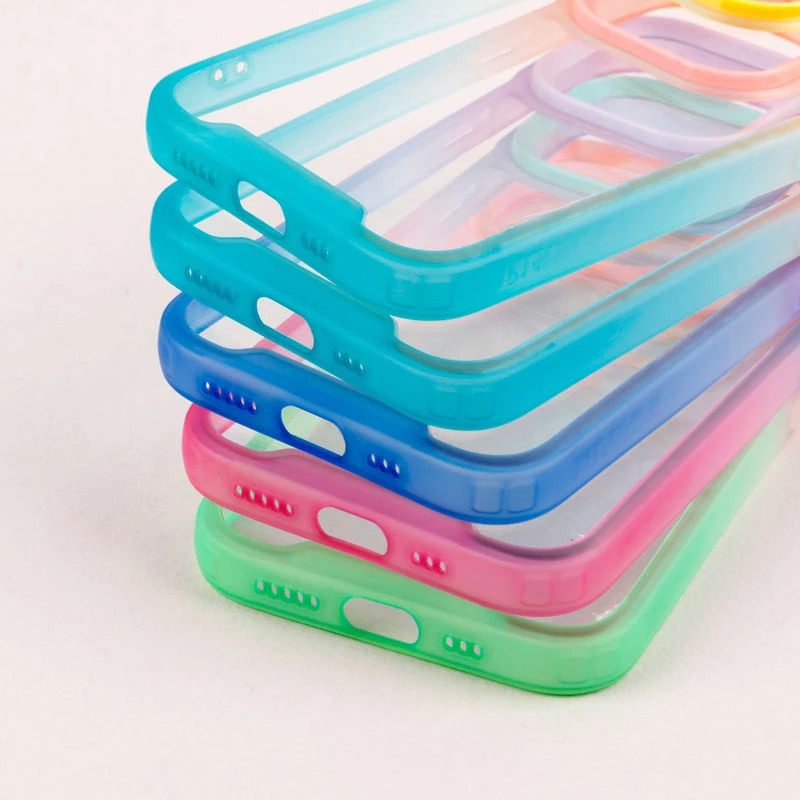 قاب PC شفاف دو رنگ + بند آویز iPhone 14 Pro
