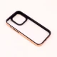 قاب PC متال ایرون New Skin دور رنگی پشت شفاف iPhone 14 Pro