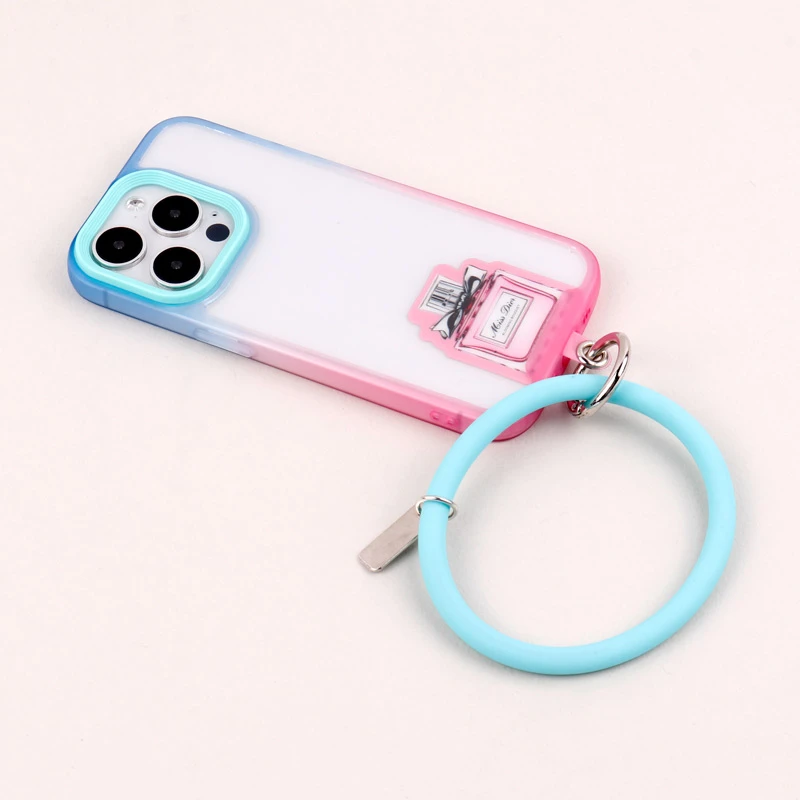 قاب PC شفاف دو رنگ + بند آویز iPhone 14 Pro