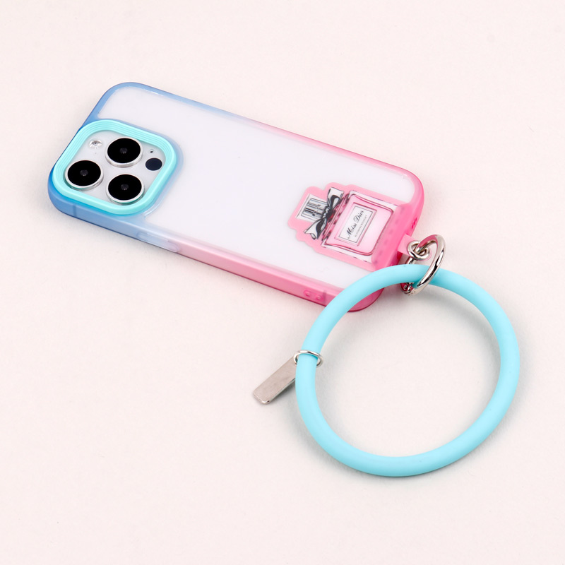 قاب PC شفاف دو رنگ + بند آویز iPhone 14 Pro