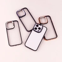 قاب PC متال ایرون New Skin دور رنگی پشت شفاف iPhone 14 Pro