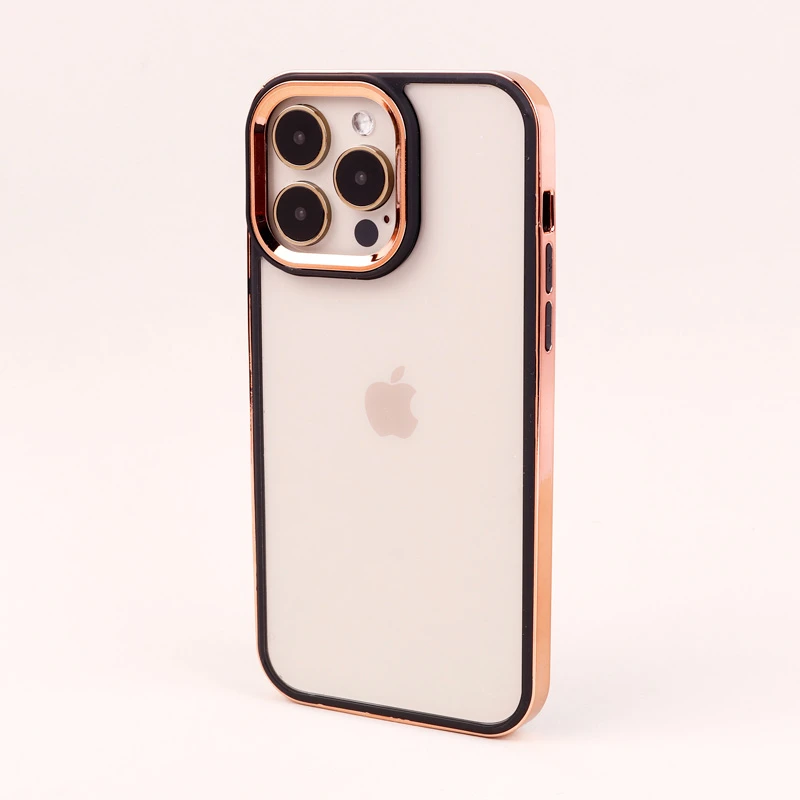 قاب PC متال ایرون New Skin دور رنگی پشت شفاف iPhone 14 Pro Max