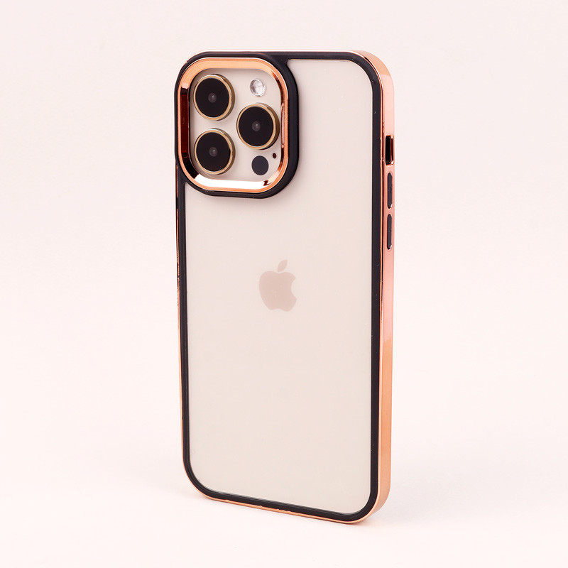 قاب PC متال ایرون New Skin دور رنگی پشت شفاف iPhone 14 Pro Max