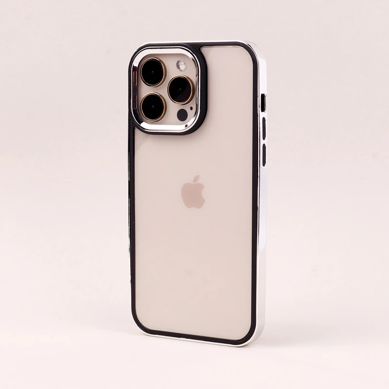 قاب PC متال ایرون New Skin دور رنگی پشت شفاف iPhone 14 Pro Max