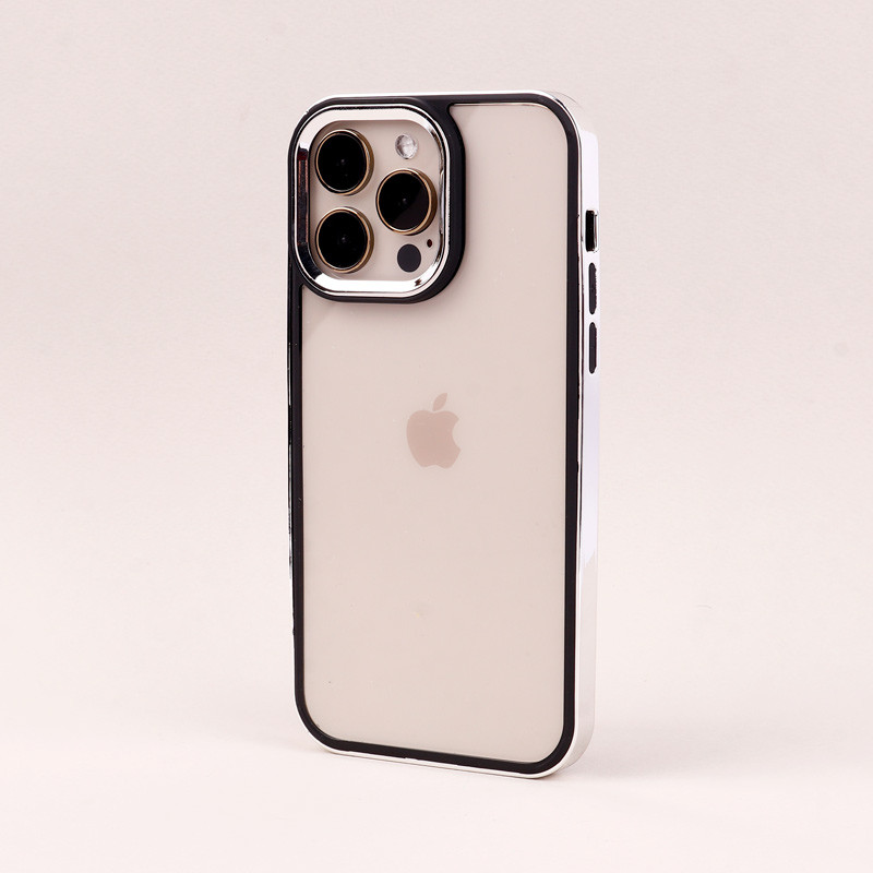 قاب PC متال ایرون New Skin دور رنگی پشت شفاف iPhone 14 Pro Max