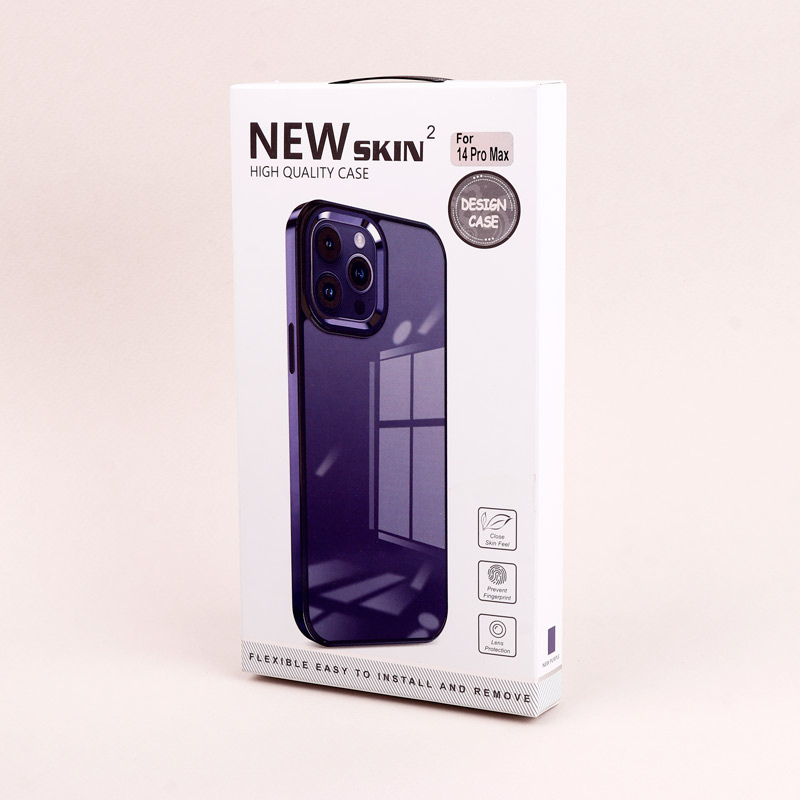 قاب PC متال ایرون New Skin دور رنگی پشت شفاف iPhone 14 Pro Max