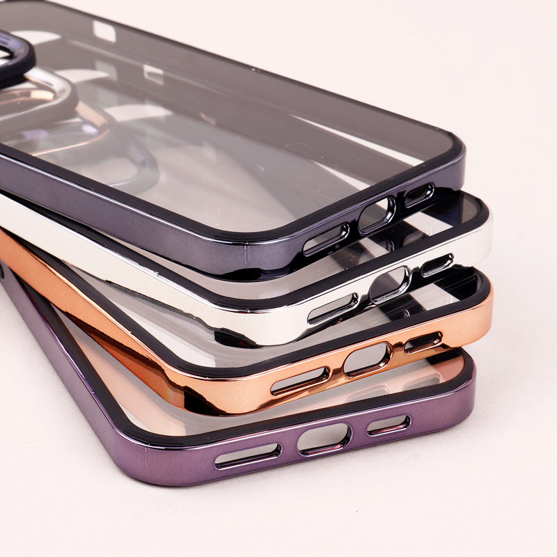 قاب PC متال ایرون New Skin دور رنگی پشت شفاف iPhone 14 Pro Max