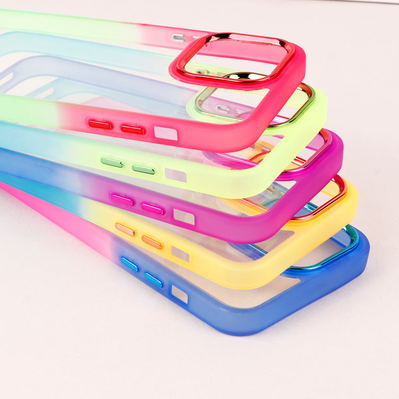 قاب PC شفاف متال ایرون دو رنگ iPhone 14 Pro Max