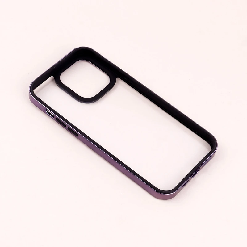 قاب PC متال ایرون New Skin دور رنگی پشت شفاف iPhone 14 Pro Max